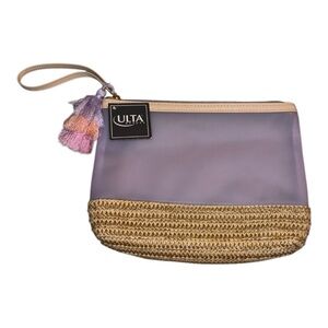Ulta Beauty Clear/Tan Makeup Bag, NWT